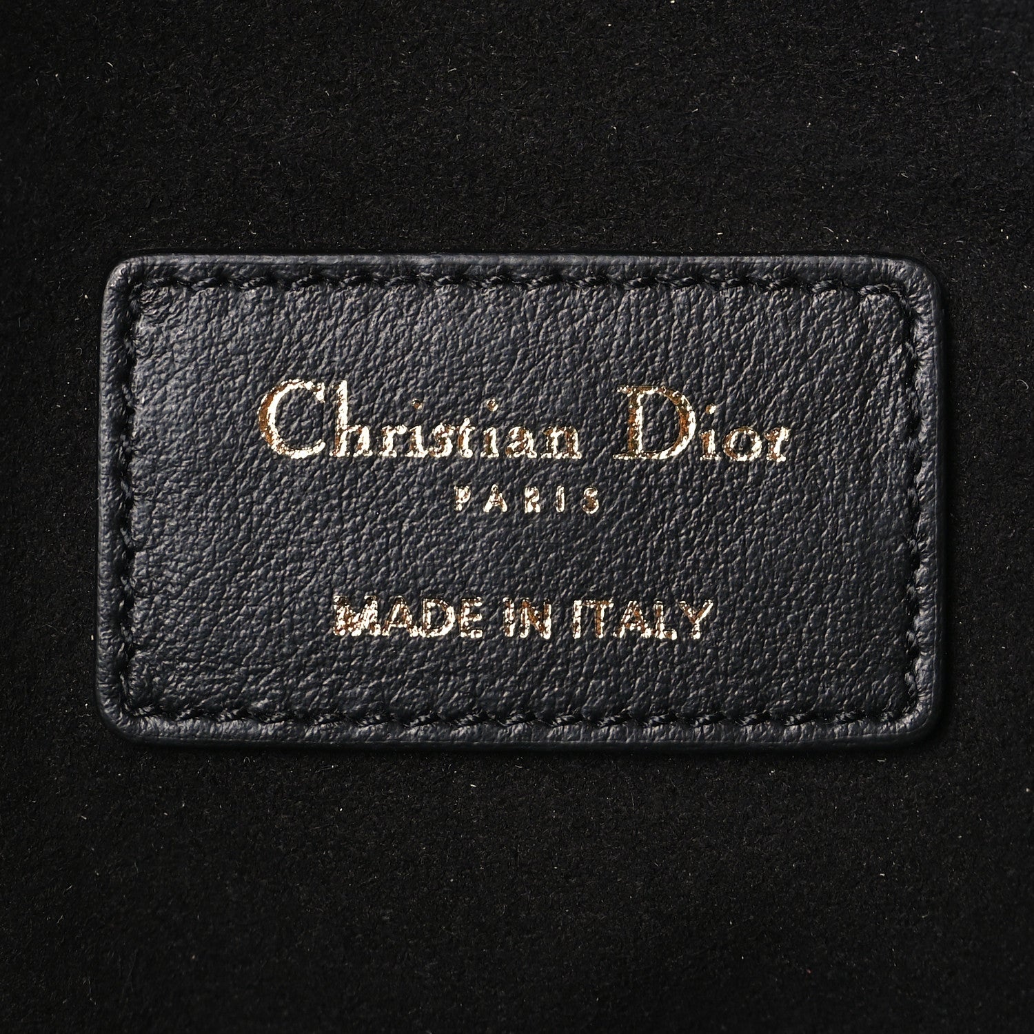 Christian Dior Calfskin Embossed Logo Zip Clutch Black 6 of 9