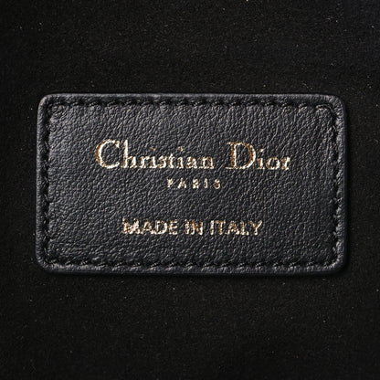 Christian Dior Calfskin Embossed Logo Zip Clutch Black 6 of 9