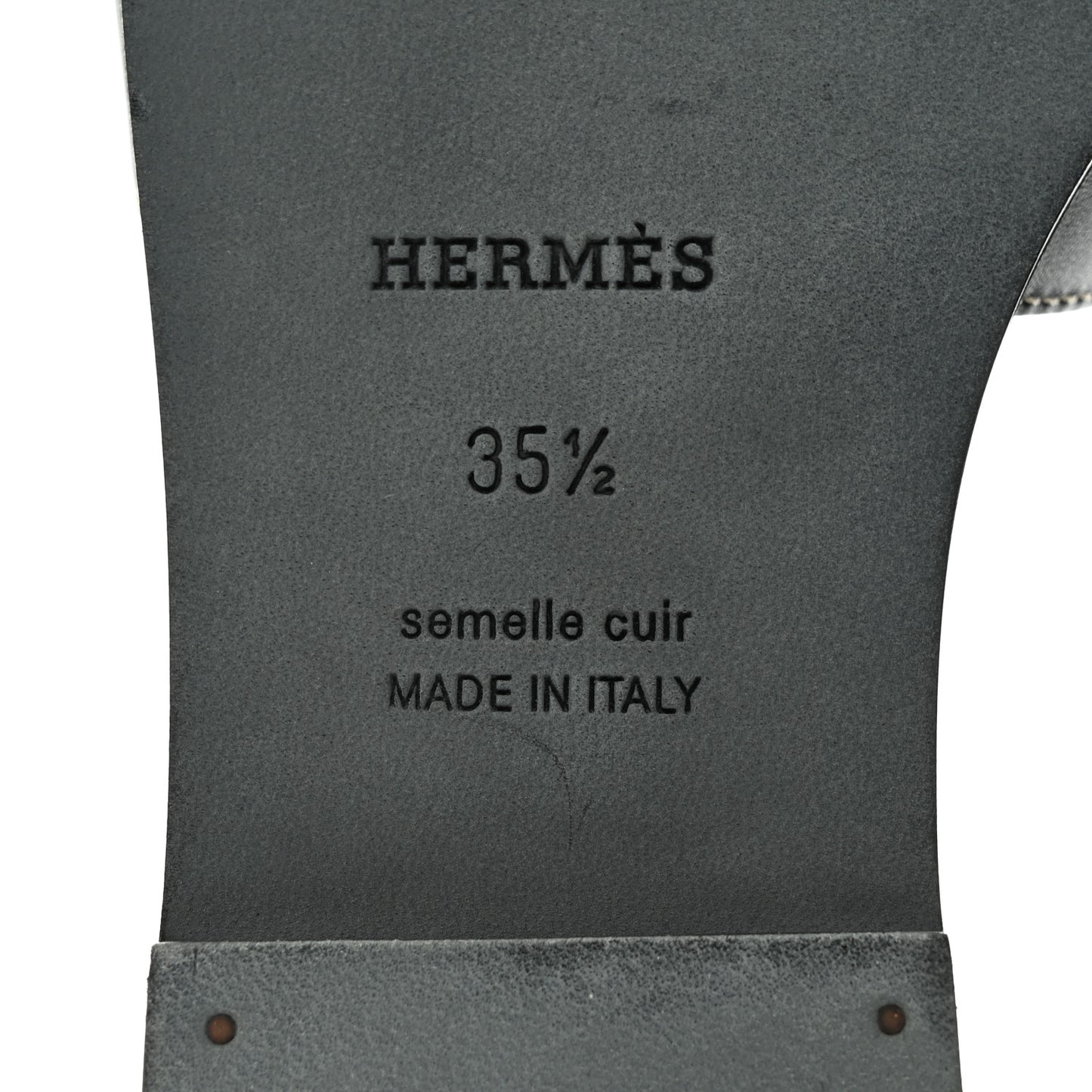 Box Calfskin Oran Sandals 35.5 Black