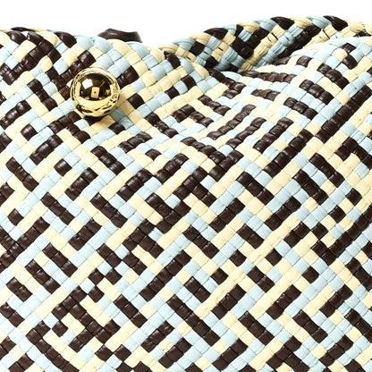 Bottega Veneta Calfskin Intreccio Tricolor Tosca Shoulder Bag Bitter Chocolate Zest Washed Topazio 8 of 11