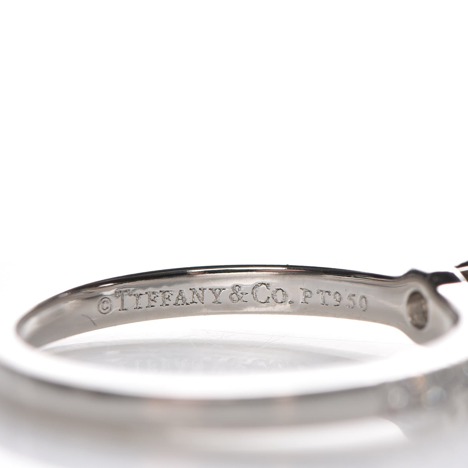 Tiffany Platinum Diamond .32ct Novo Ring 5.25 13 of 14