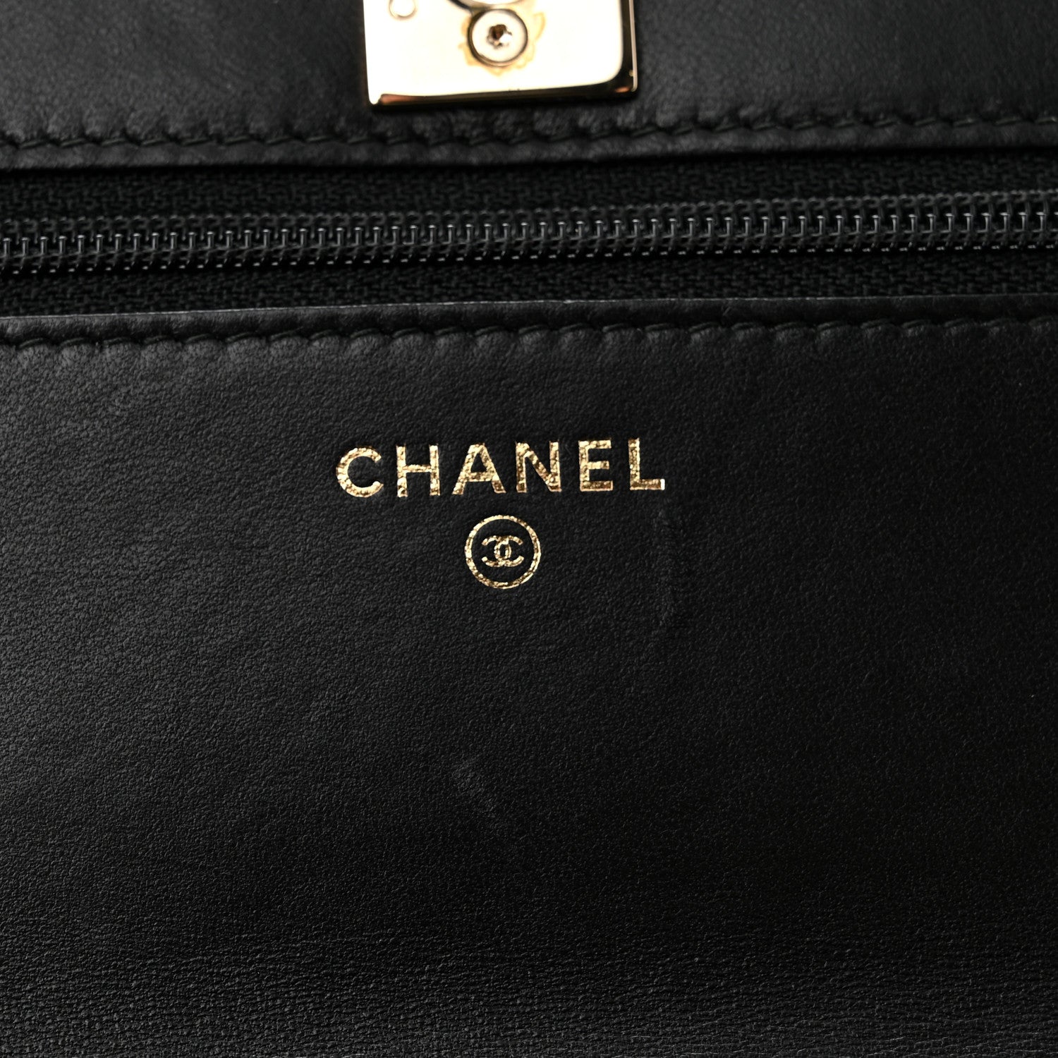 Chanel Lambskin Quilted Trendy CC Wallet On Chain WOC Black 6 of 12