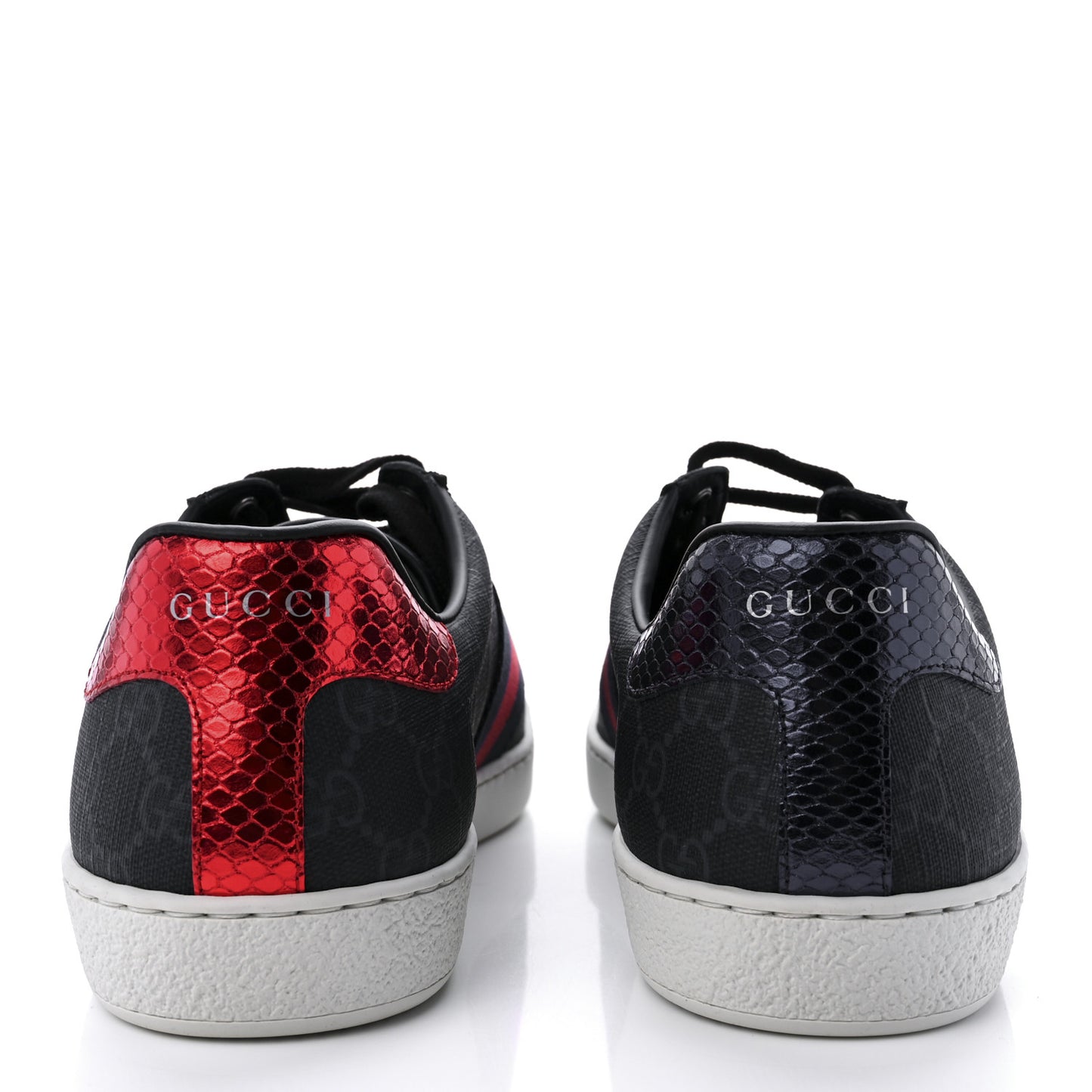 GG Supreme Monogram Ayers Web Mens New Ace Sneakers 9.5 Black