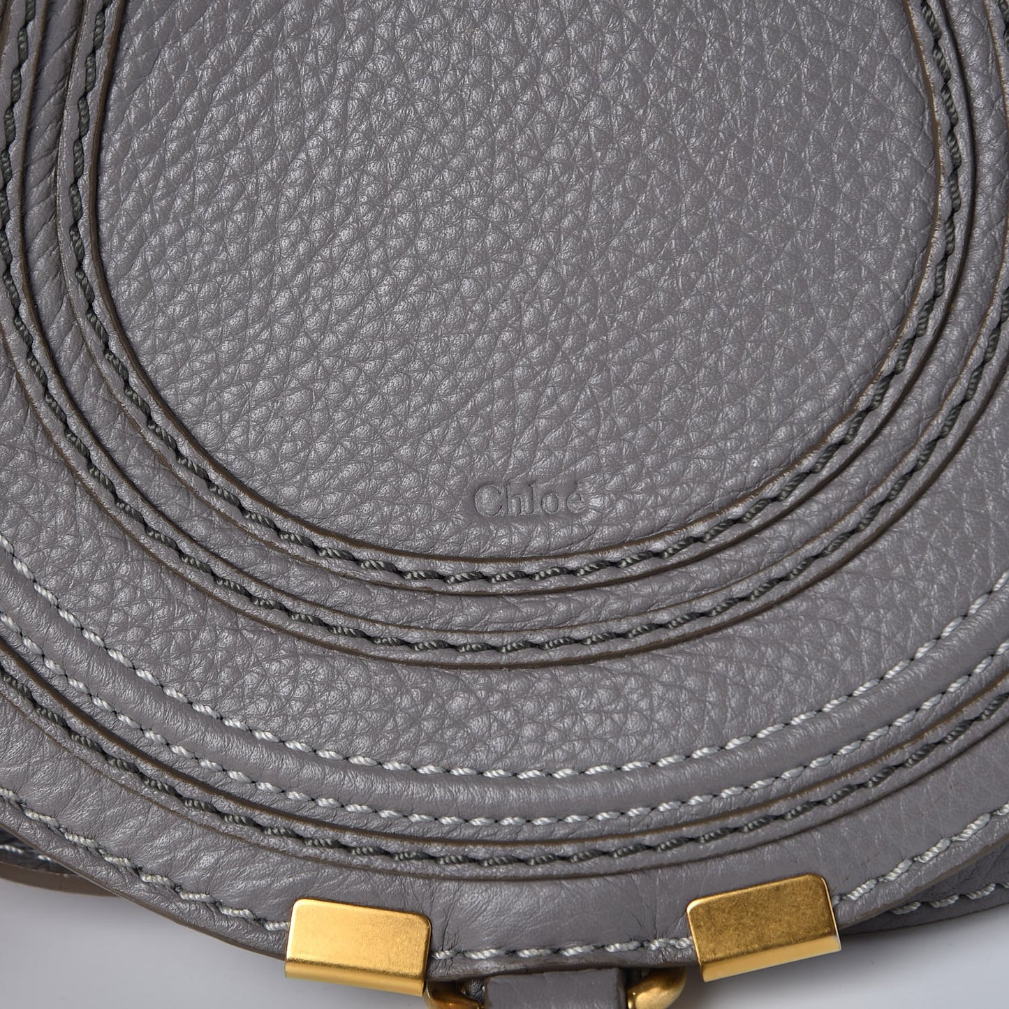 Calfskin Mini Marcie Round Crossbody Bag Cashmere Grey