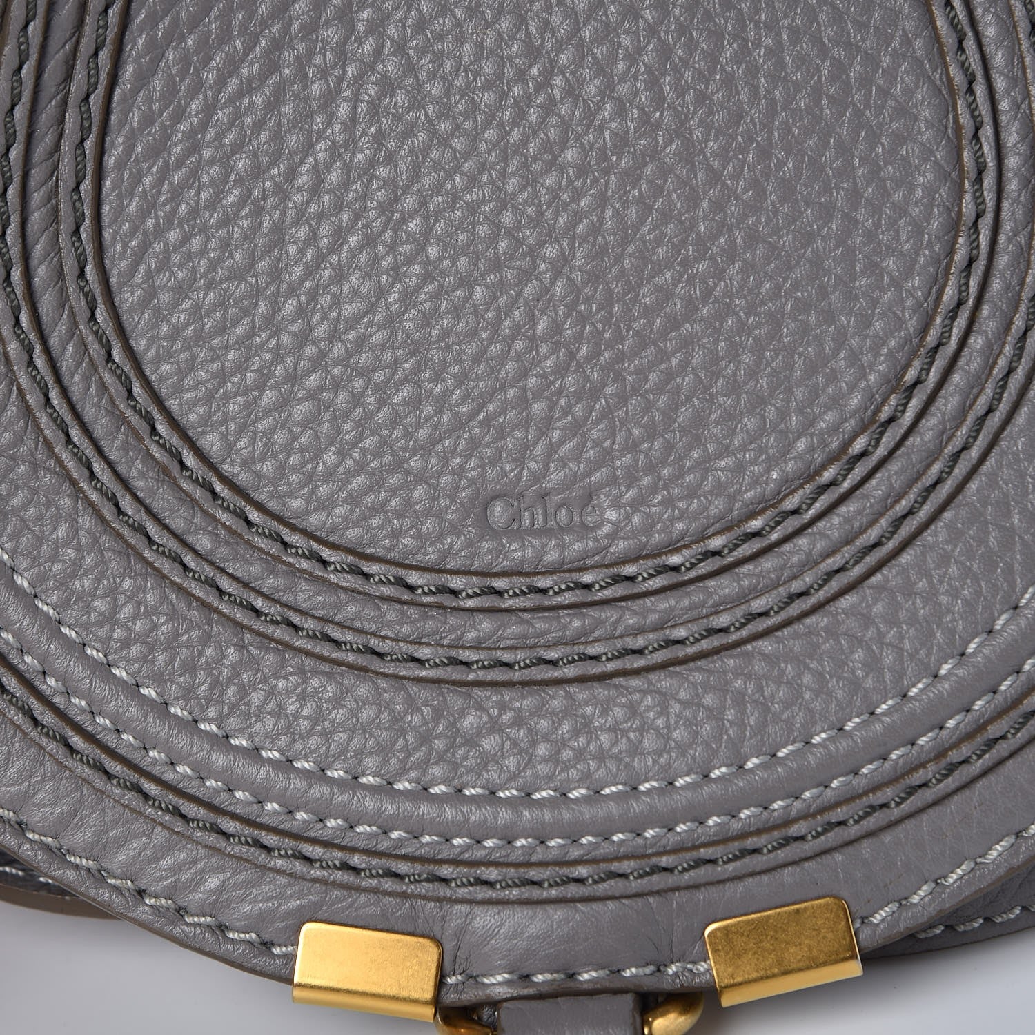 Chloe Calfskin Mini Marcie Round Crossbody Bag Cashmere Grey 6 of 11
