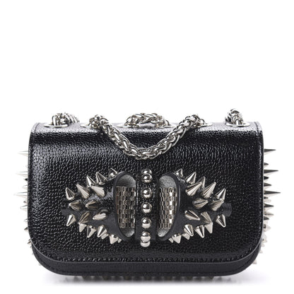 Christian Louboutin Jurassic Calfskin Spikes Sweety Charity NV Crossbody Bag Black Silver 1 of 10