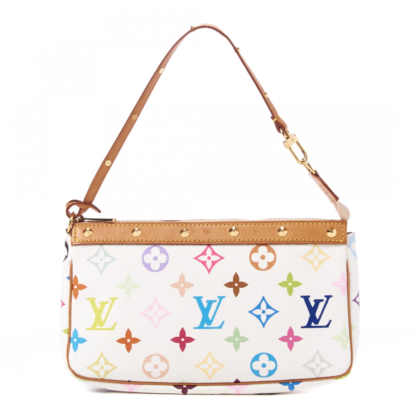 Monogram Multicolor Pochette Accessories White