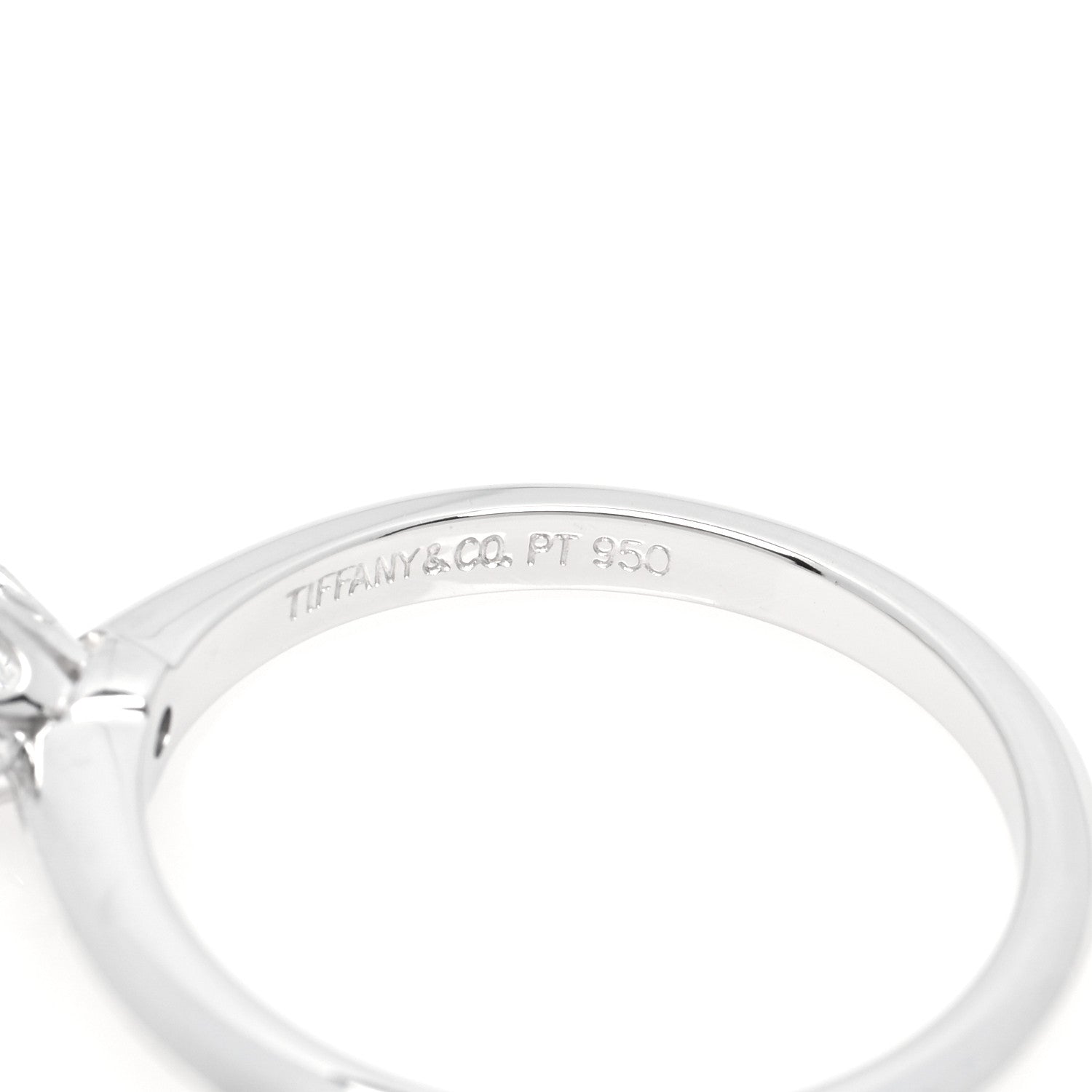 Tiffany Platinum Diamond .36ct Solitaire Engagement Ring 50 5.5 4 of 5