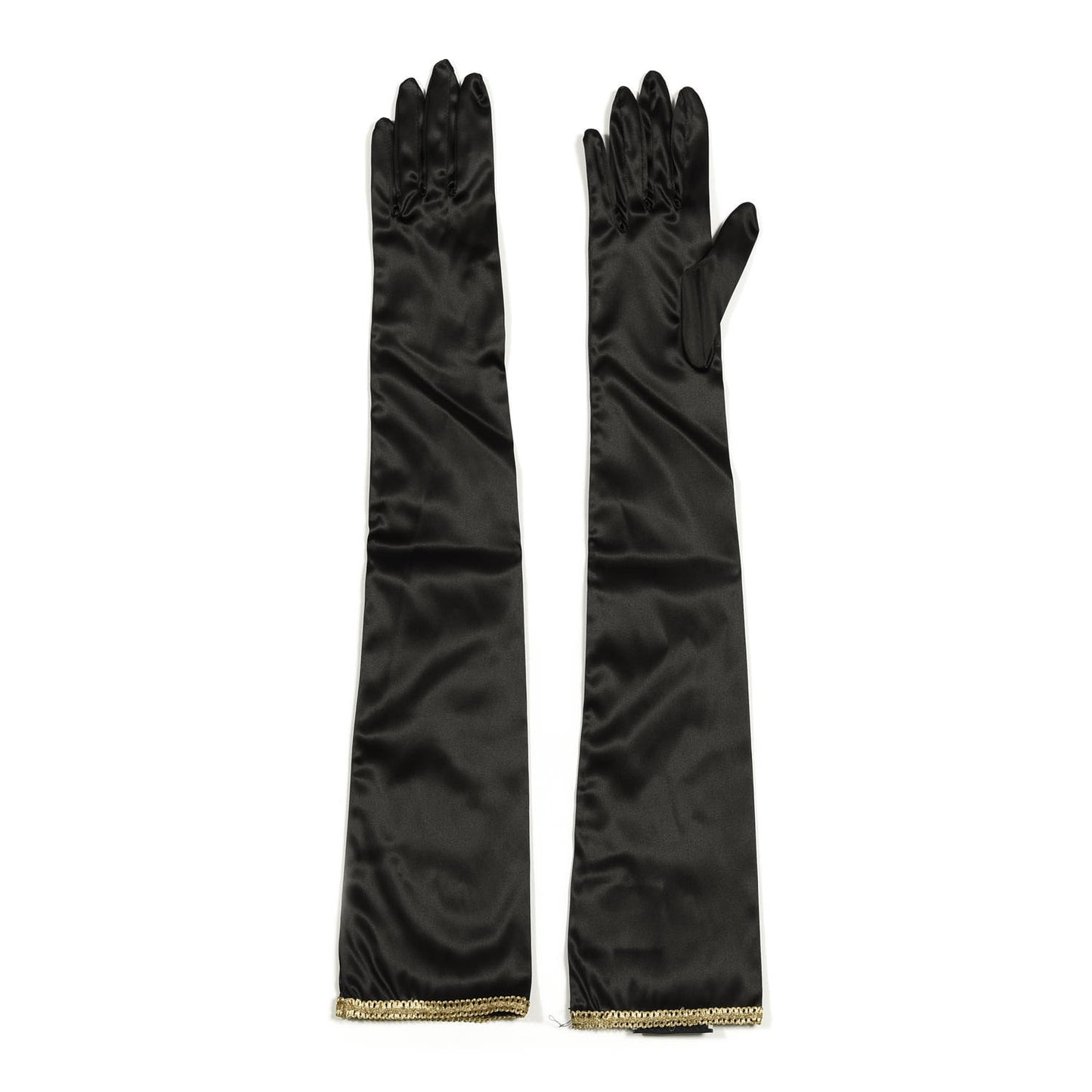 Satin Stretch Anika Gloves L Black