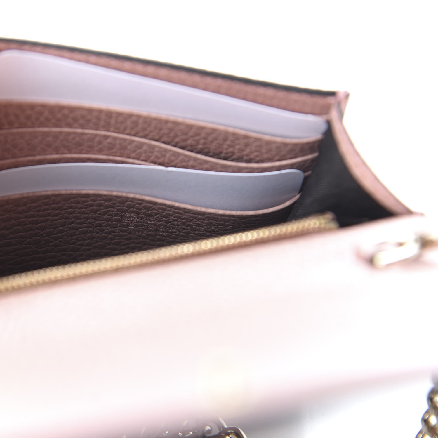 Gucci Dollar Calfskin Medium Betty Chain Wallet Soft Pink 8 of 10