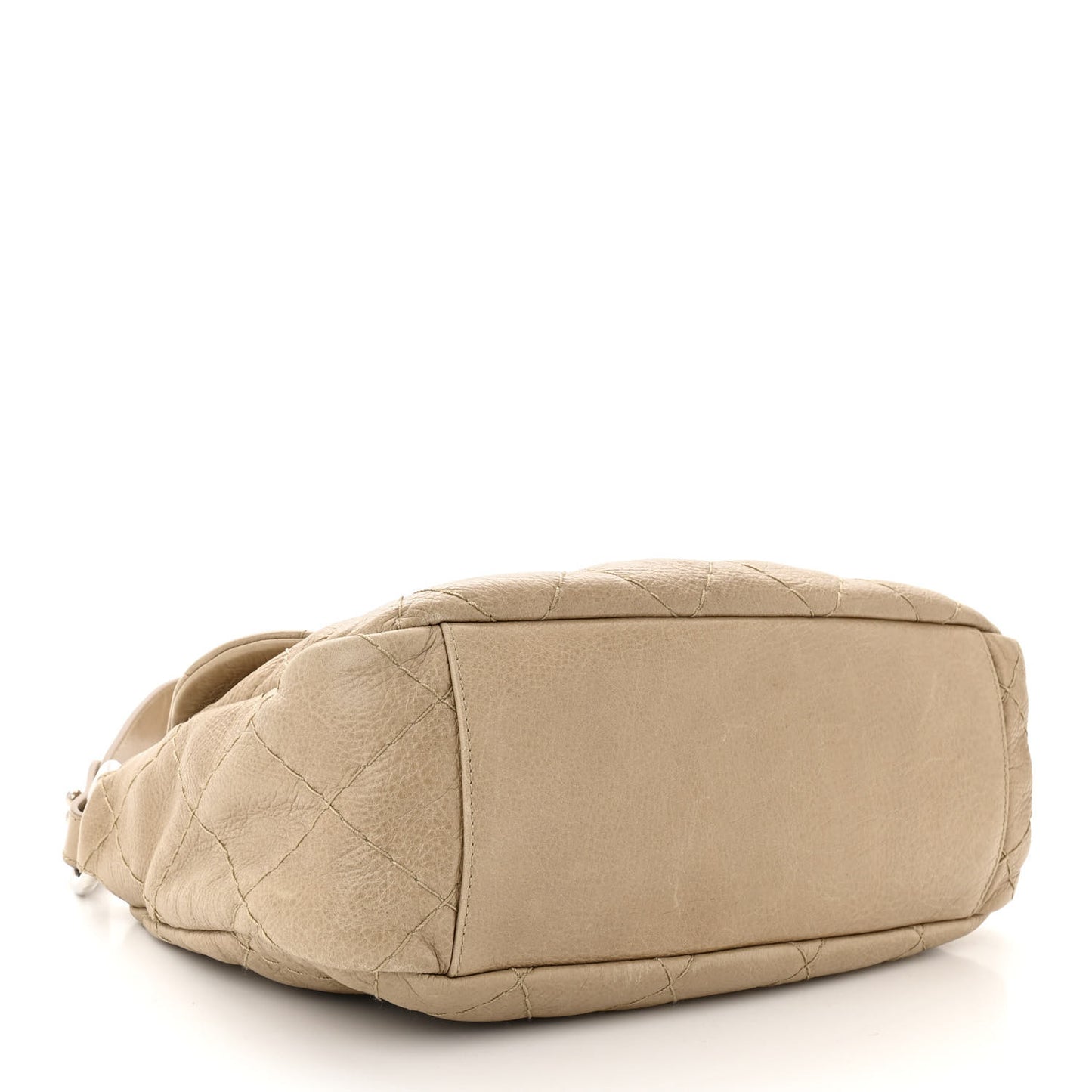 Glazed Calfskin Stitched On The Road Flap Dark Beige
