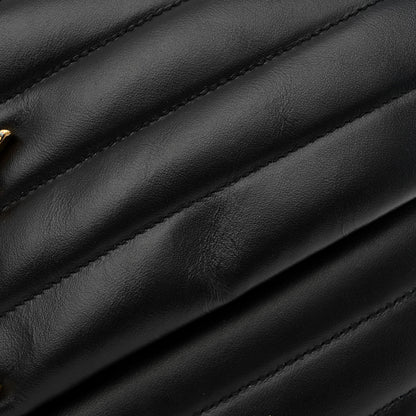 Saint Laurent Calfskin Y Quilted Monogram Medium Loulou Chain Satchel Black 11 of 11