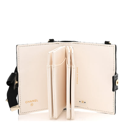 Chanel Lambskin Quilted Book Card Holder on Chain Black 5 of 12