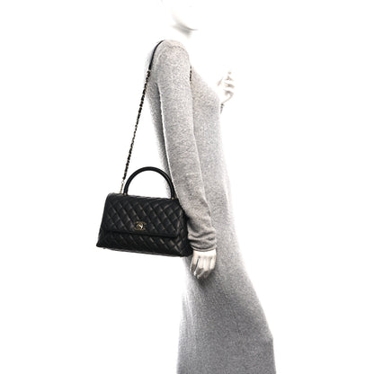 Chanel Caviar Quilted Small Coco Handle Flap Black 2 of 11