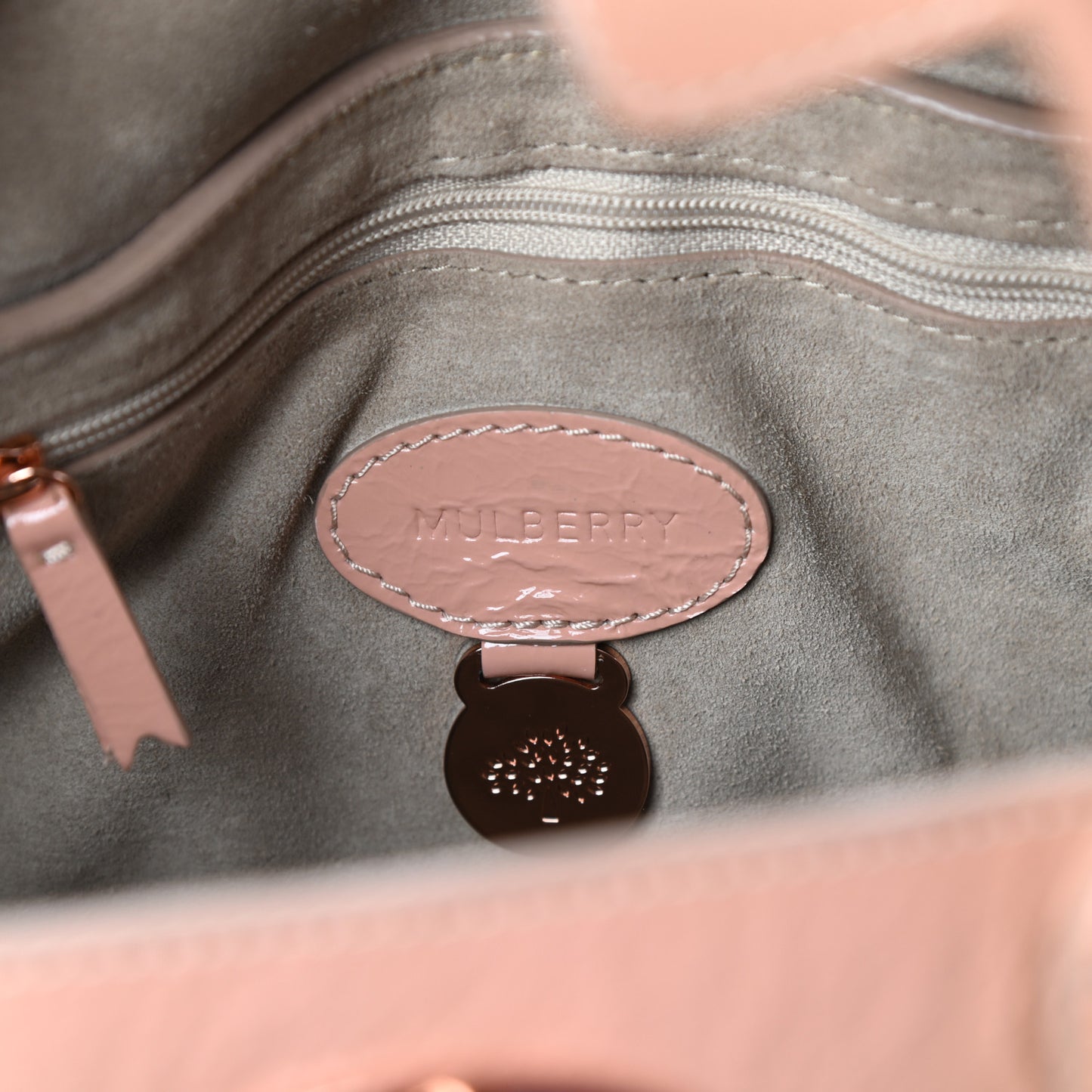 Wrinkled Patent Small Bayswater Plaster Pink