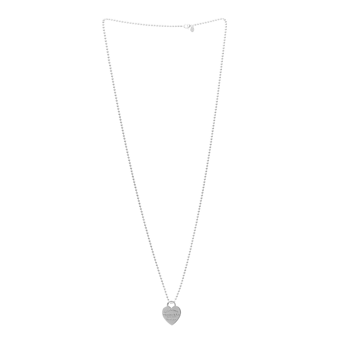 Sterling Silver Long Return to Tiffany Heart Pendant Necklace