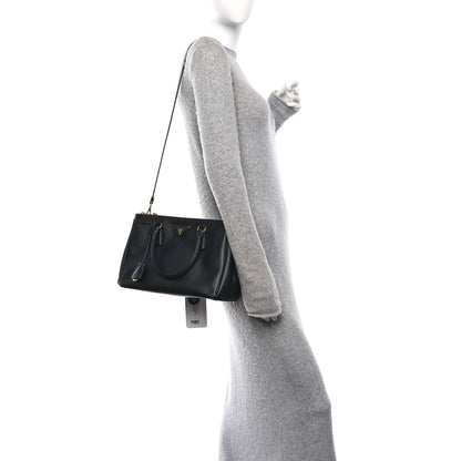Prada Saffiano Small Galleria Double Zip Tote Black 2 of 10