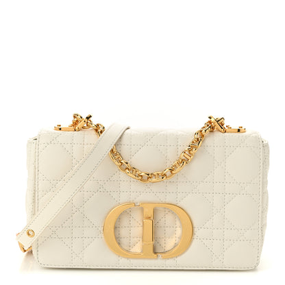 Christian Dior Lambskin Cannage Small Caro Bag Ivory 1 of 11