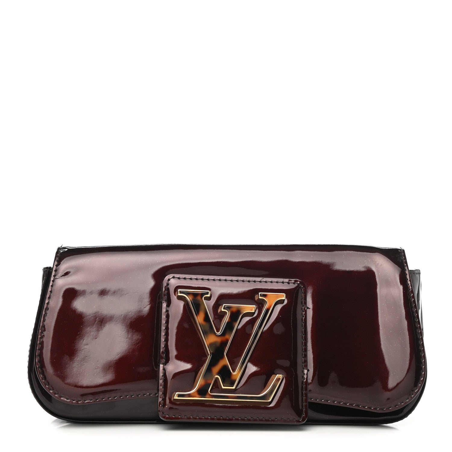 Louis Vuitton Patent Sobe Clutch Amarante 1 of 9