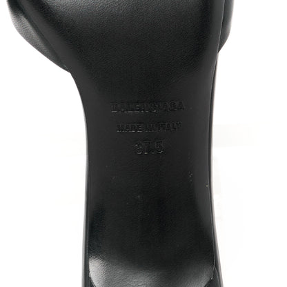 Balenciaga Soft Nappa BB Square Knife Pointed Toe 40mm Mules 37.5 Black 6 of 9