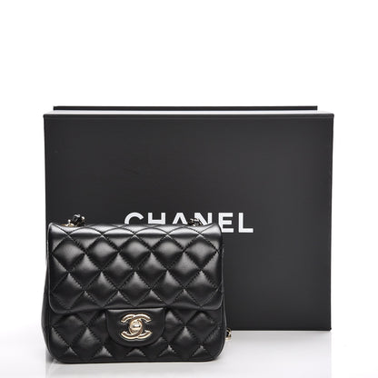 Chanel Lambskin Quilted Mini Square Flap Black 8 of 8