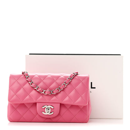 Chanel Lambskin Quilted Mini Rectangular Flap Pink 11 of 11