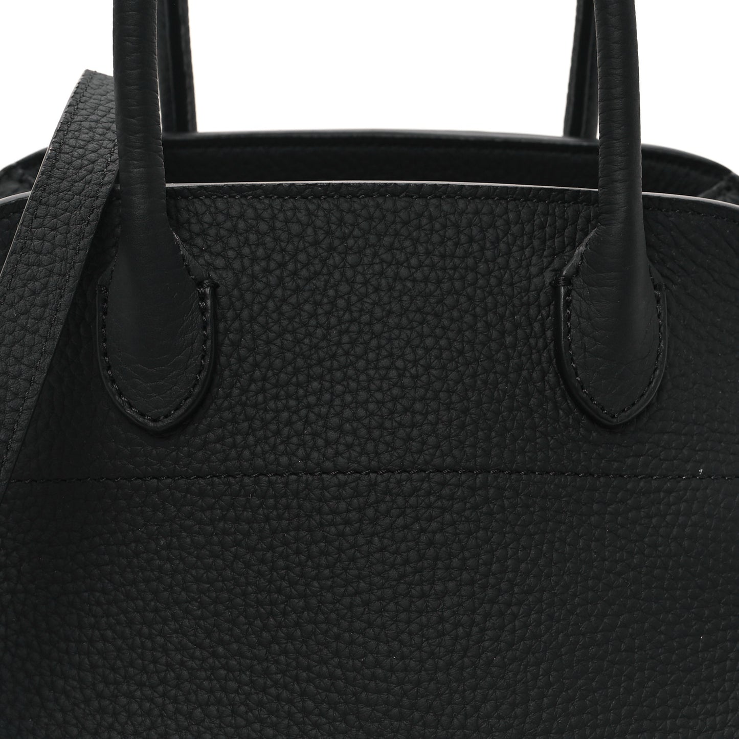 Grained Calfskin Soft Margaux 10 Bag Black