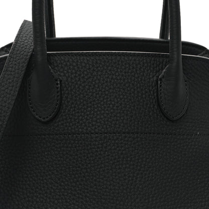 The Row Grained Calfskin Soft Margaux 10 Bag Black 7 of 9