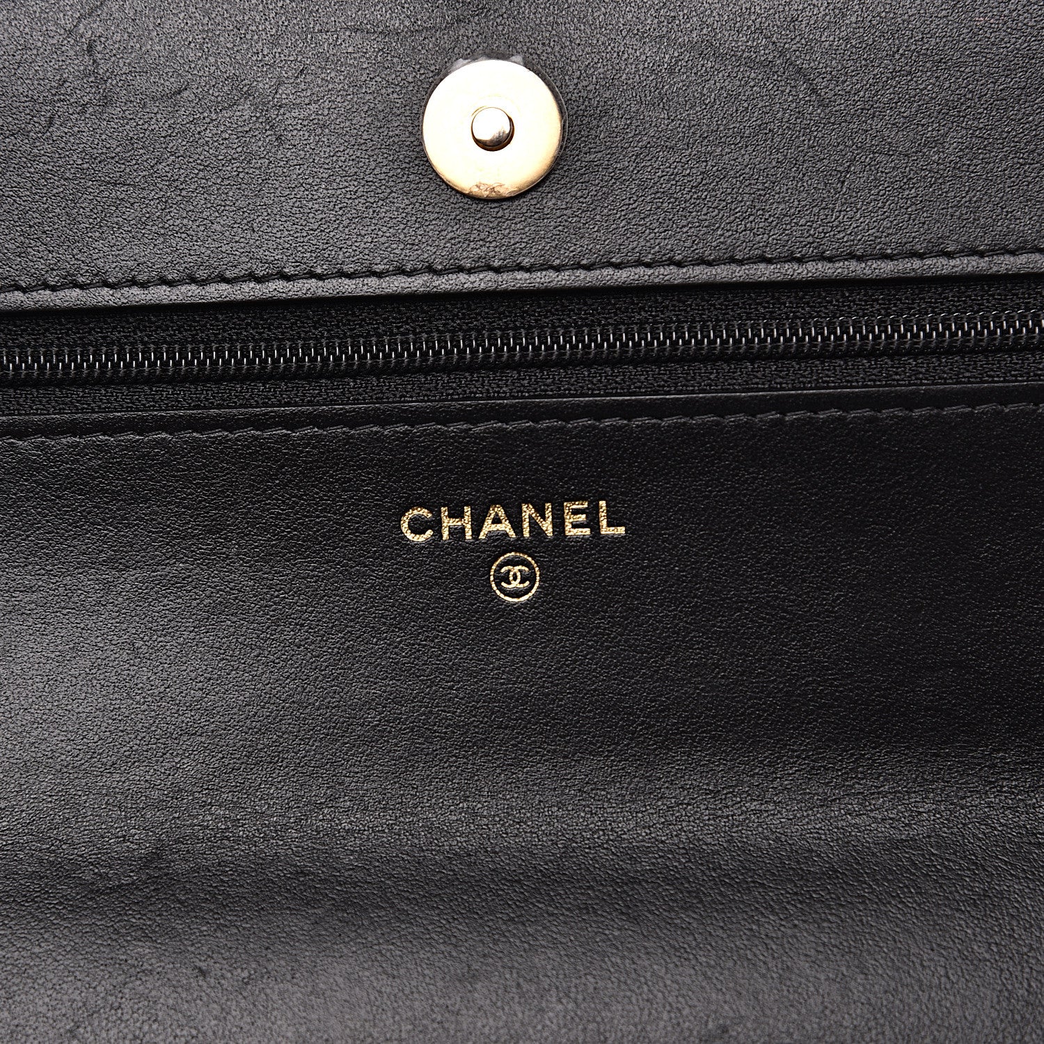 Chanel Goatskin Quilted 19 Wallet On Chain WOC Black 5 of 15
