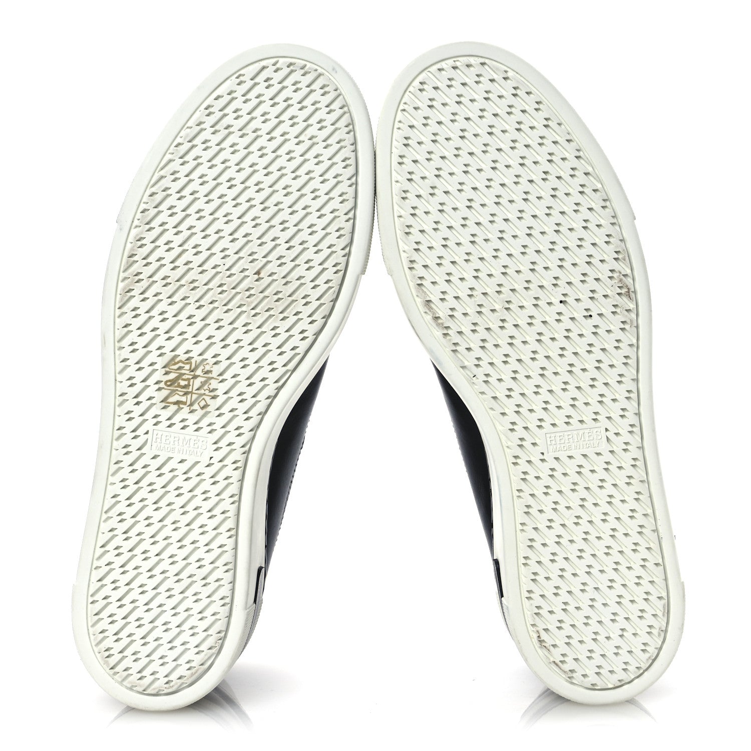 Hermes Calfskin Womens Polo Sneakers 39 Black White 7 of 12