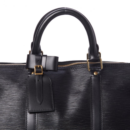 Louis Vuitton Epi Keepall 55 Black 6 of 10