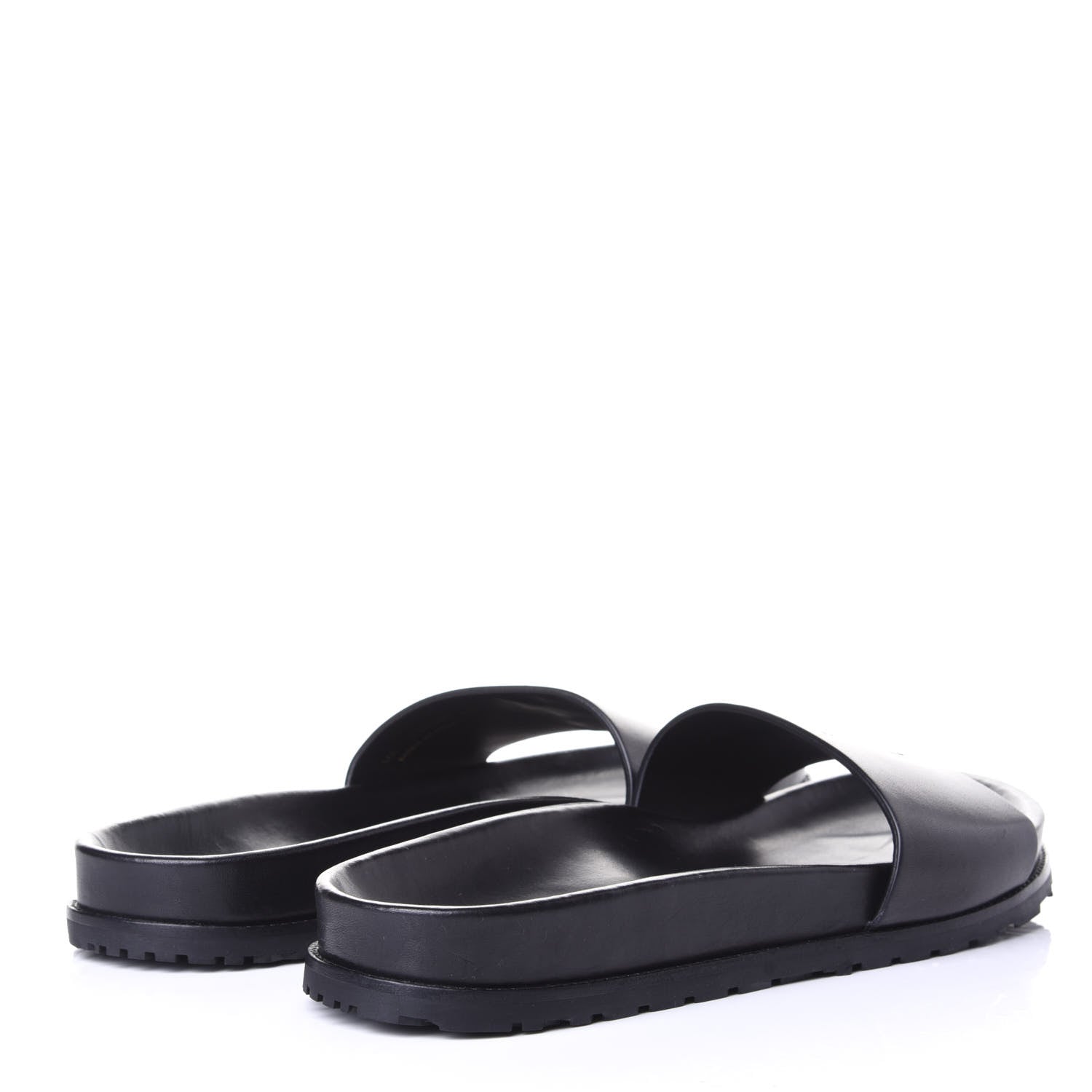 Saint Laurent Calfskin Monogram Jimmy Joan Slide Sandals 42 Black 4 of 10