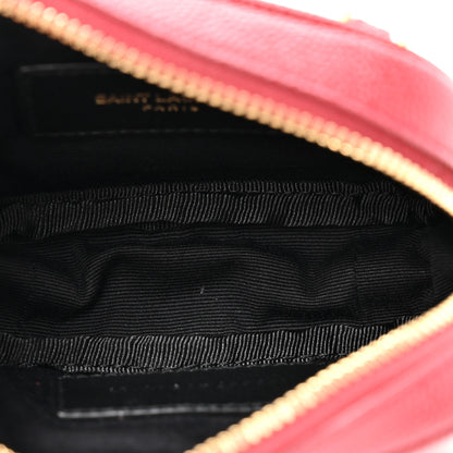 Saint Laurent Grain De Poudre Matelasse Monogram Baby Lou Camera Bag Opyum Red 4 of 9