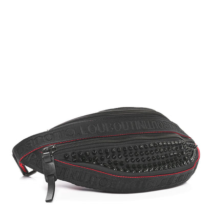 Christian Louboutin Calfskin Spiked Paris NYC Belt Bag Black 4 of 9