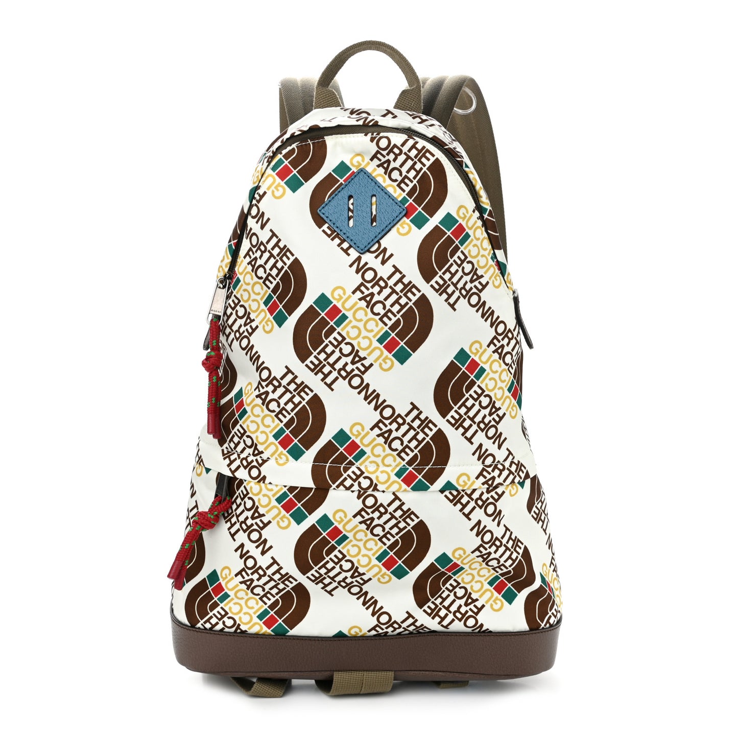 X THE NORTH FACE Econyl Nylon Medium Backpack Brown White