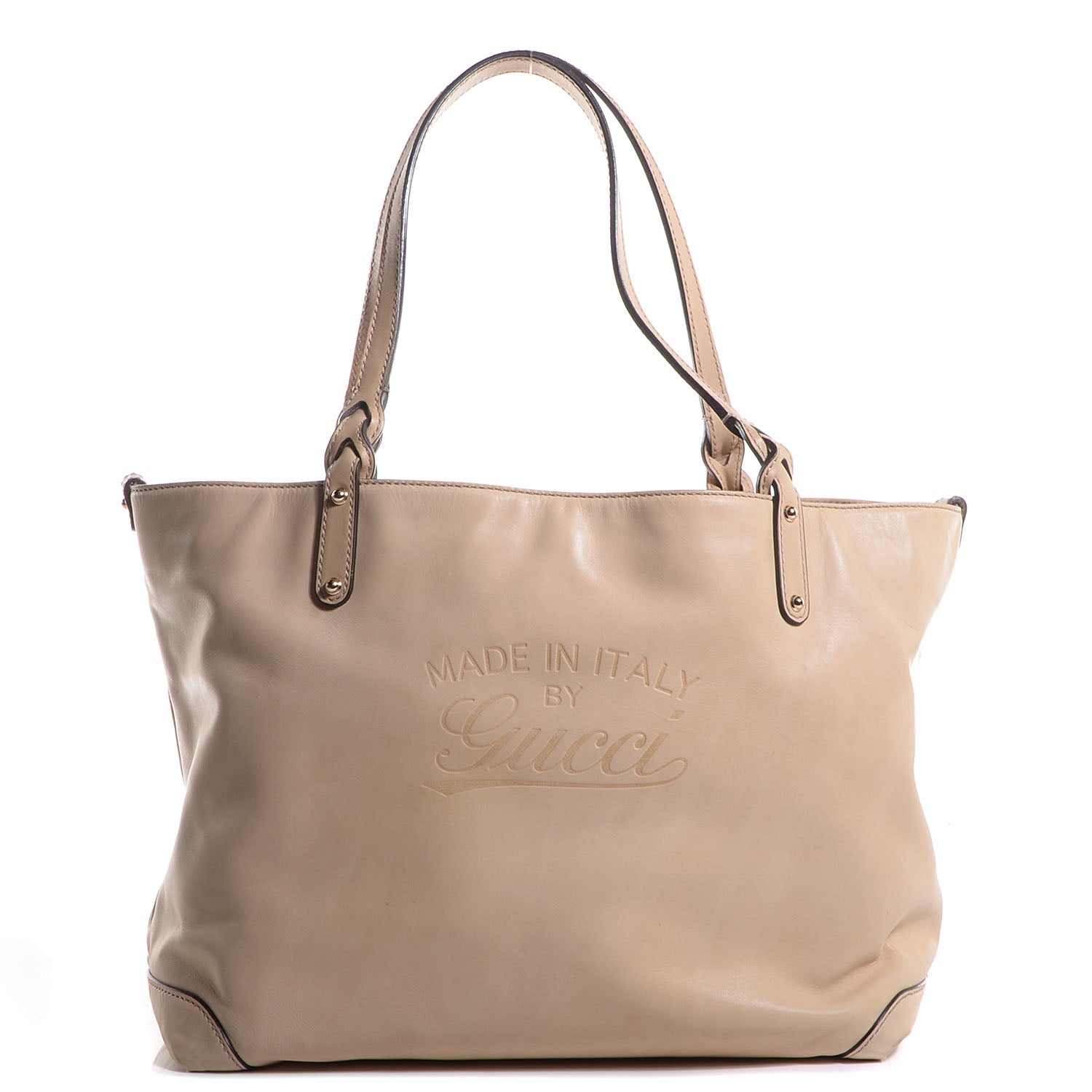 Gucci Leather Medium Craft Tote Khaki 1 of 8