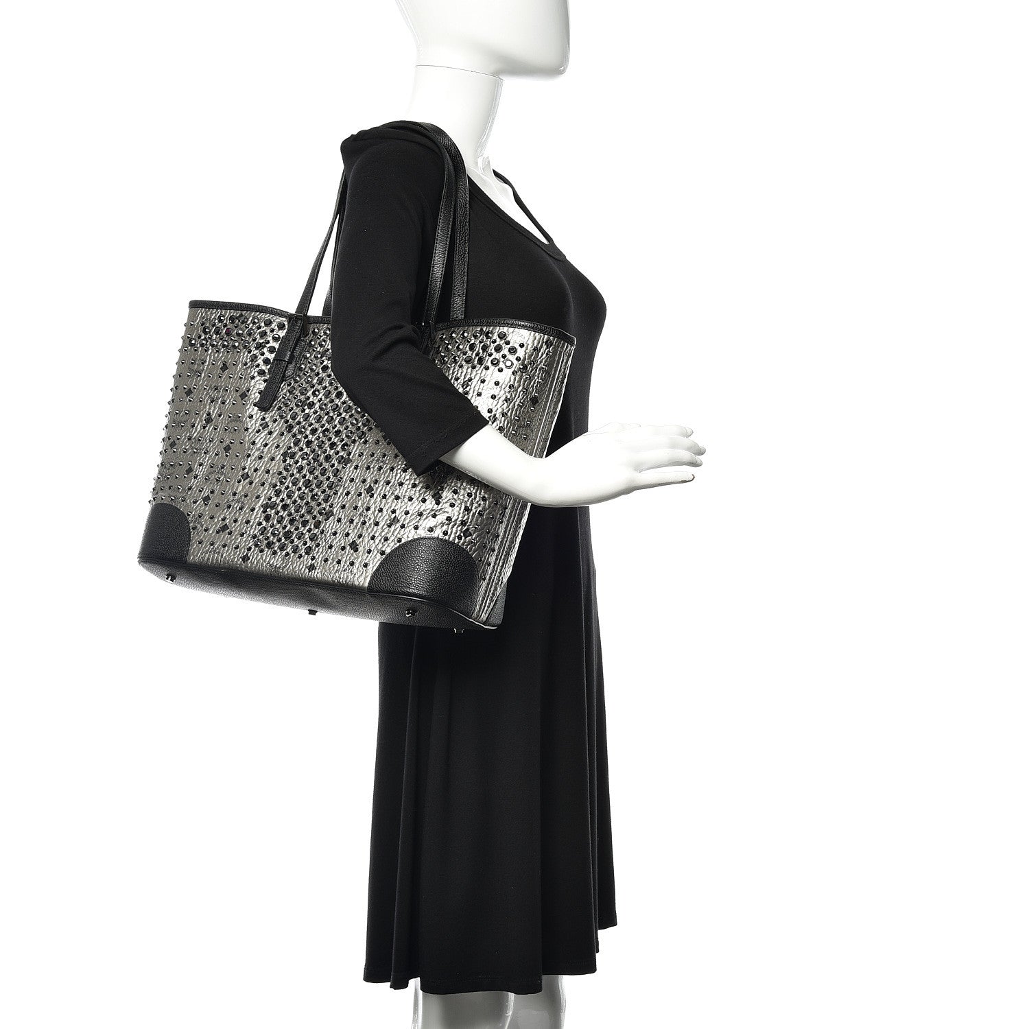 MCM Visetos Diamond Medium Tote Silver 2 of 9