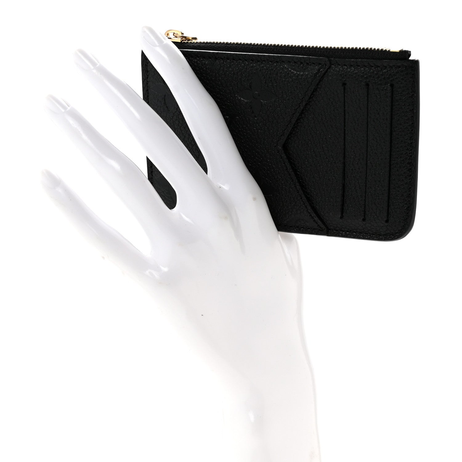 Louis Vuitton Empreinte Monogram Zipped Romy Card Holder Black 2 of 8