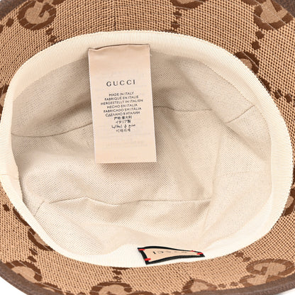Gucci Monogram Jumbo GG Bucket Hat L Camel Ebony New Acero 7 of 9