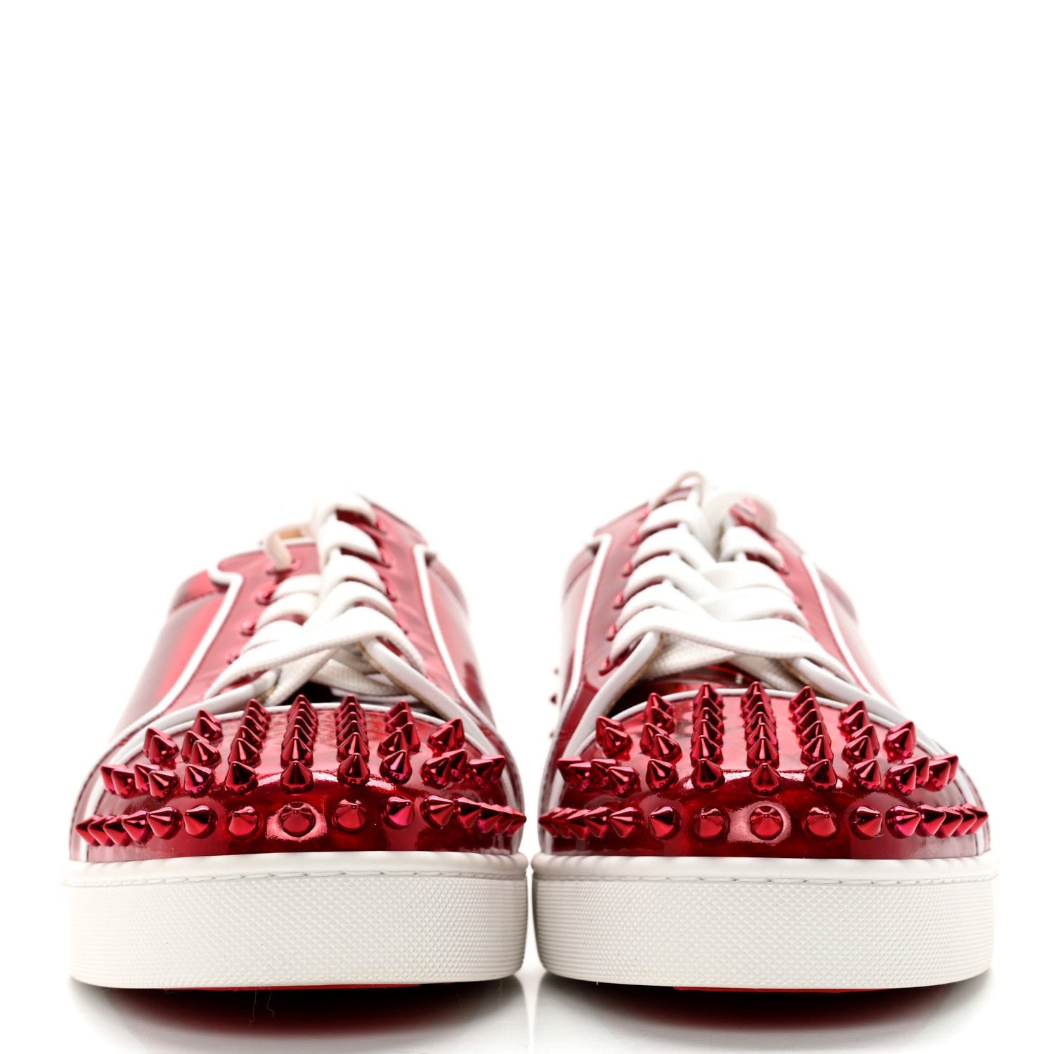 Christian Louboutin Metallic Patent Mens Seavaste 2 Orlato Flat Sneakers 42 Red 2 of 15