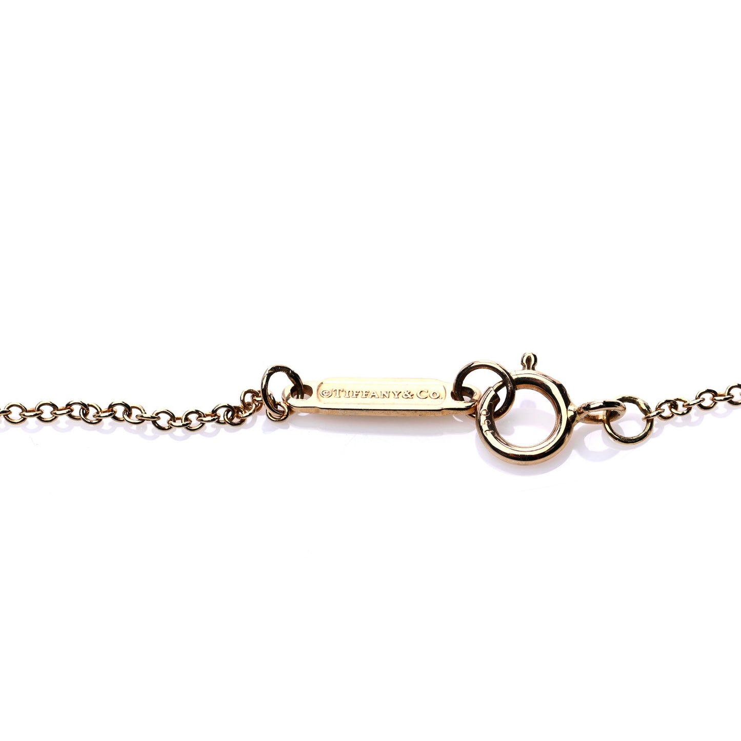 18K Yellow Gold Diamond Small T Smile Pendant Necklace