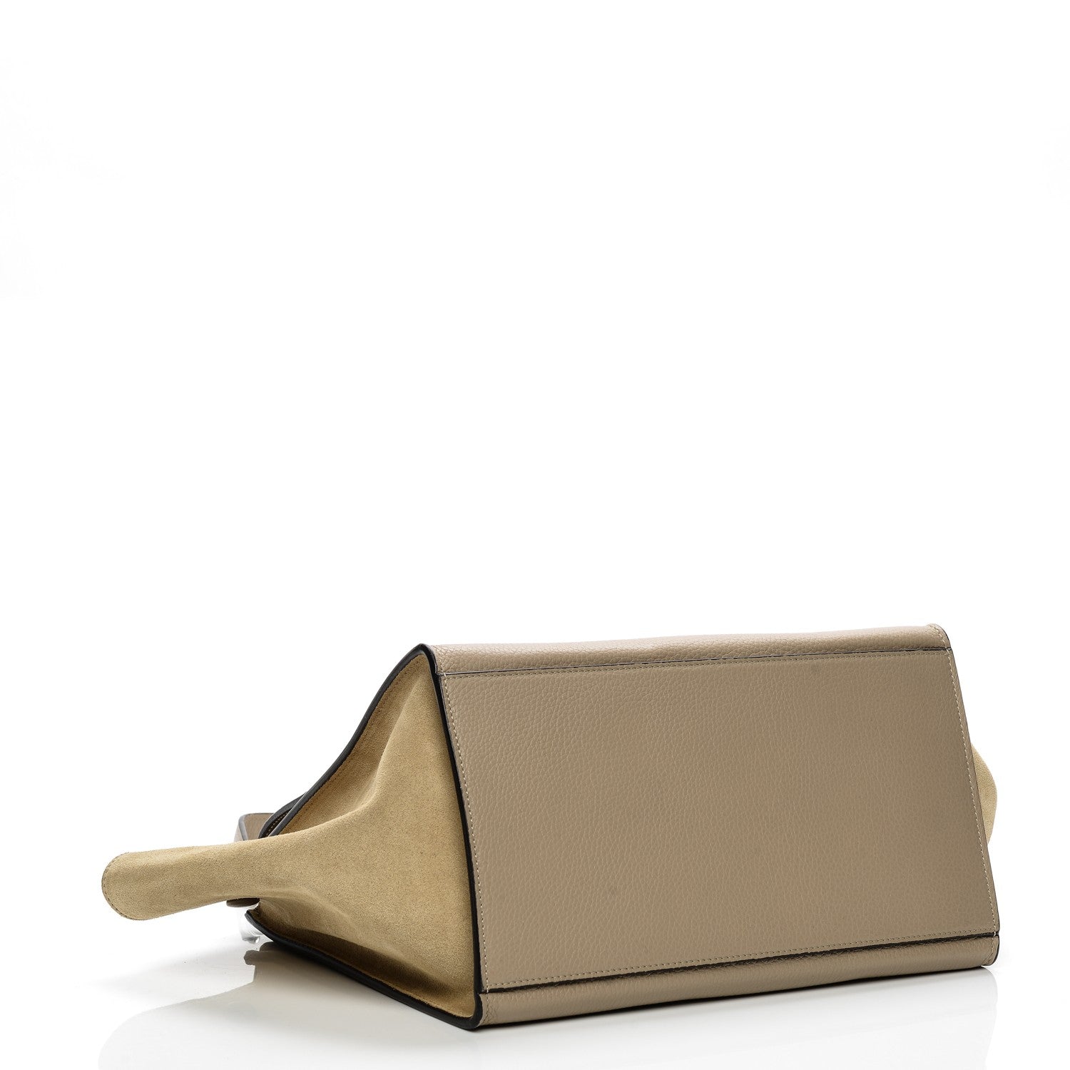 Celine Drummed Calfskin Suede Small Trapeze Dune 4 of 8