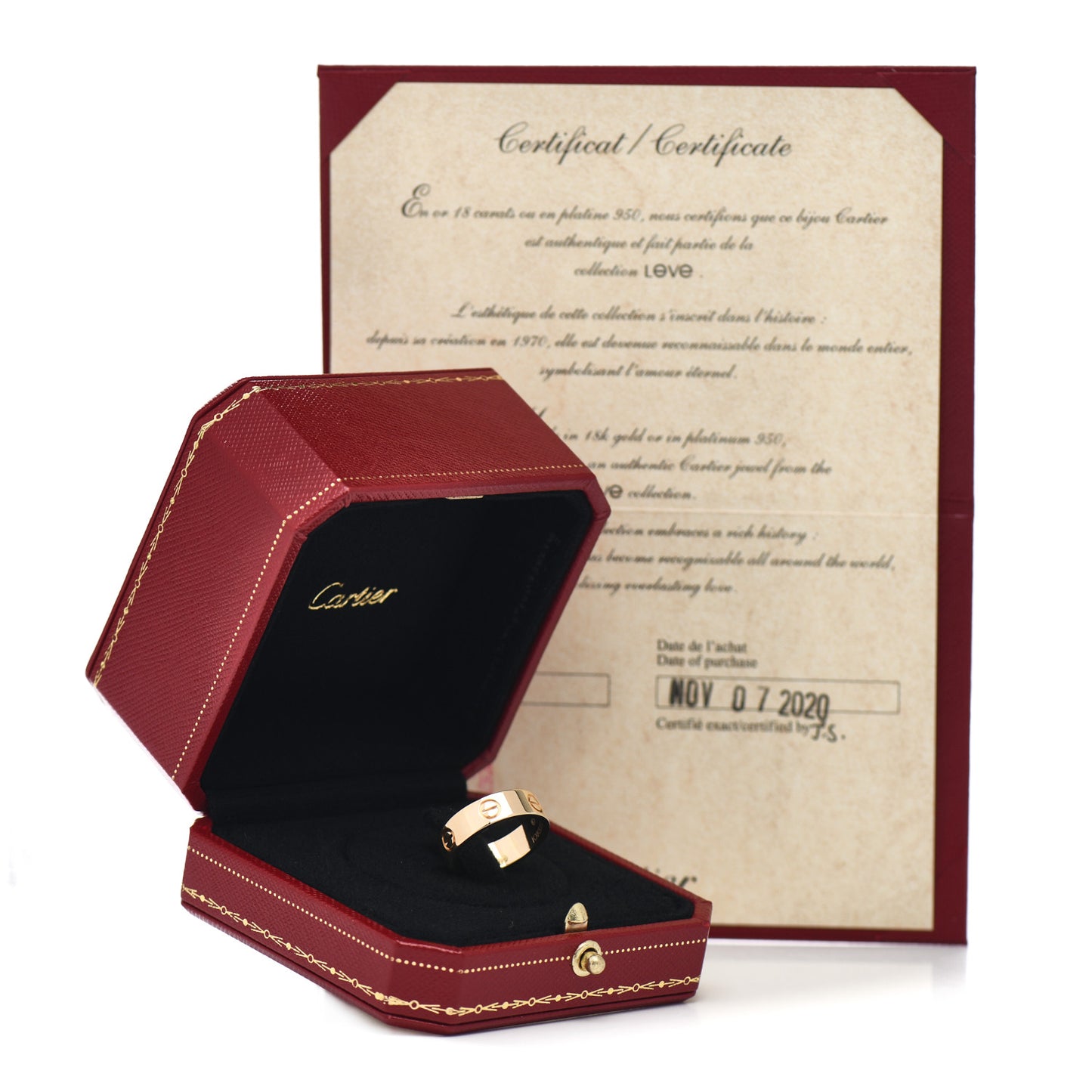 18K Yellow Gold 5.5mm LOVE Ring 53 6.25