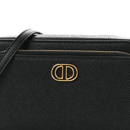 Christian Dior Grained Calfskin Caro Double Pouch Black 8 of 11