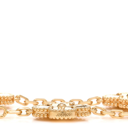 Van Cleef & Arpels 18K Yellow Gold 5 Motifs Guilloche Vintage Alhambra Bracelet 4 of 5