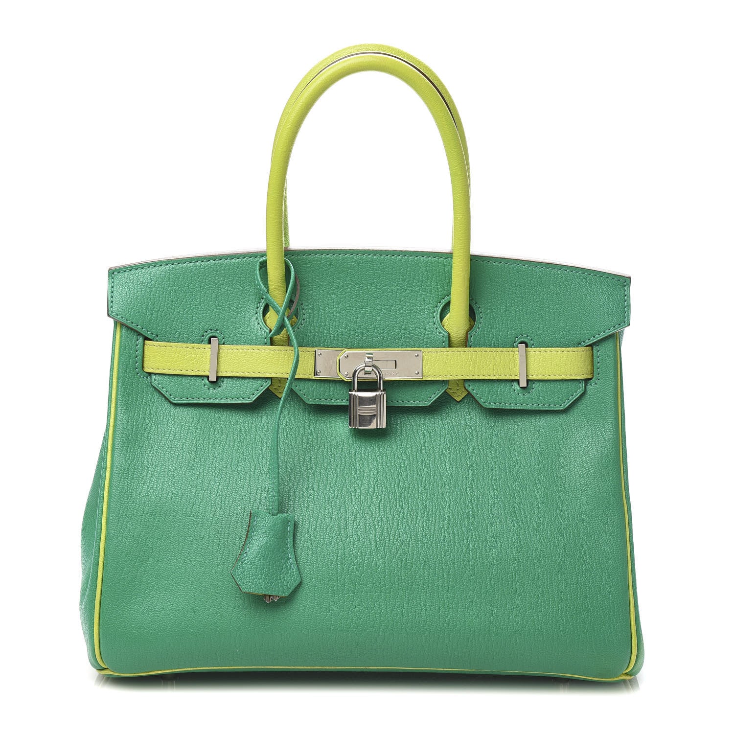 Hermes Chevre Mysore Horseshoe Birkin 30 Menthe Kiwi 1 of 15