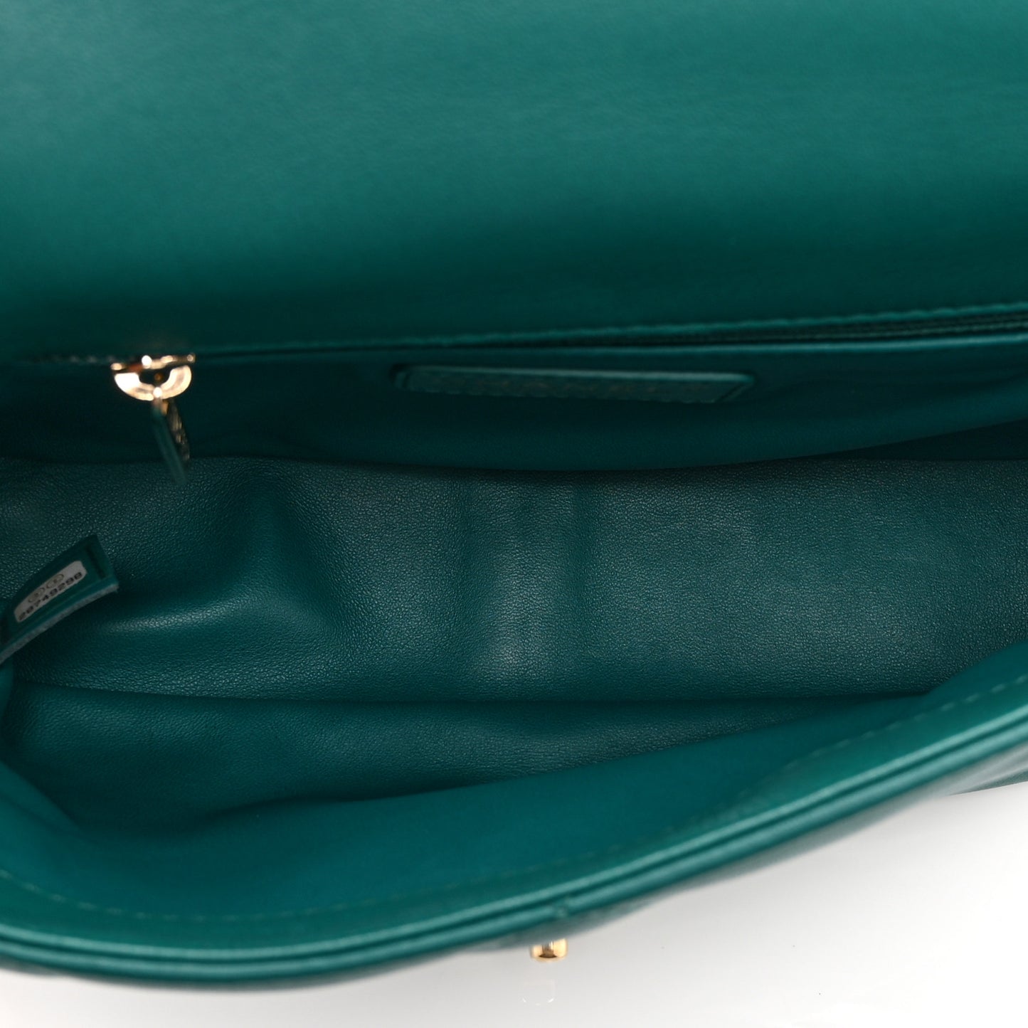 Lambskin Quilted Small Easy Carry Flap Green