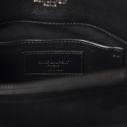 Saint Laurent Sheepskin Matelasse Chevron Monogram Medium College Bag Black 11 of 13