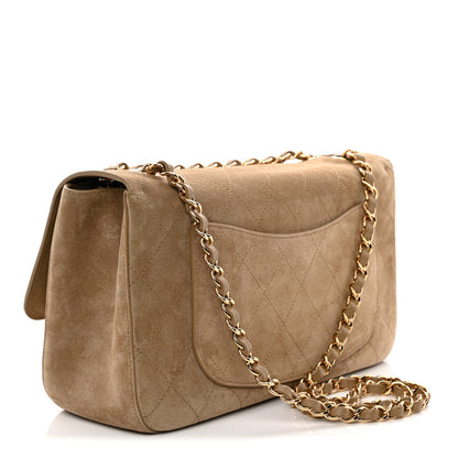 Chanel Suede Calfskin Small Souplissimo Maxi Flap Dark Beige 3 of 11