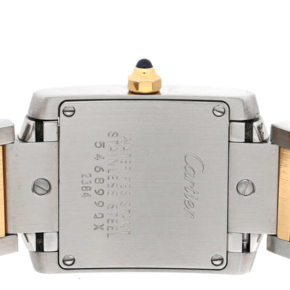 Cartier Stainless Steel 18K Yellow Gold 20mm Tank Francaise Quartz Watch 4 of 4